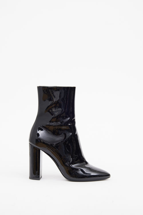 Saint Laurent Black Patent Lou 95 Boot