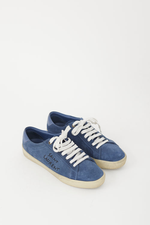 Saint Laurent Blue Suede Court SL/06 Sneaker