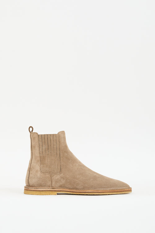 Saint Laurent Brown Suede Nino Chelsea Boot