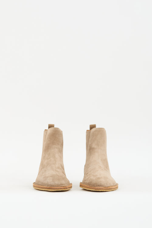 Saint Laurent Brown Suede Nino Chelsea Boot