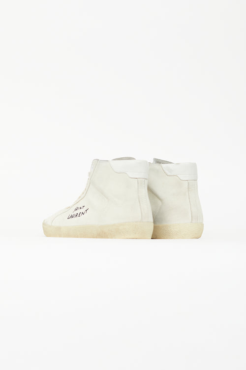 Saint Laurent Cream SL-06 Distressed Sneaker