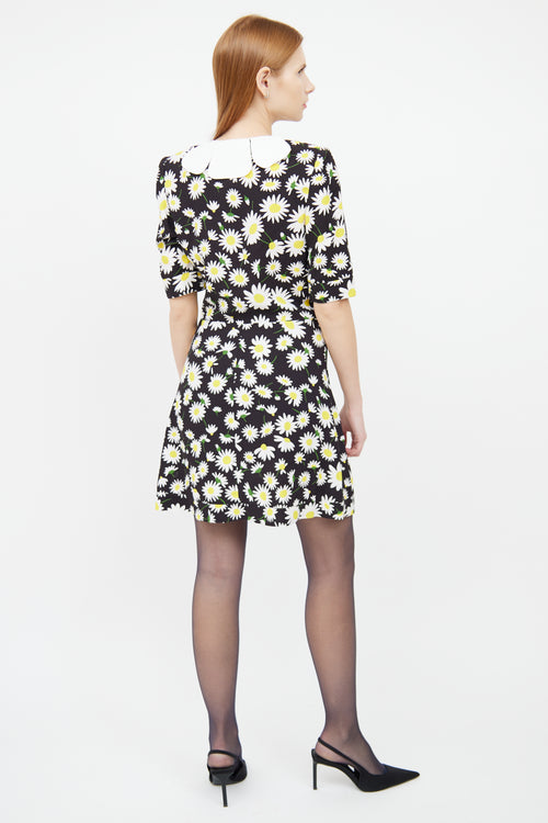 Saint Laurent Yellow Multi Colour Daisy Dress