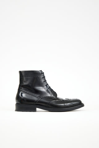 Saint Laurent Leather Wingtip Brogue Boot