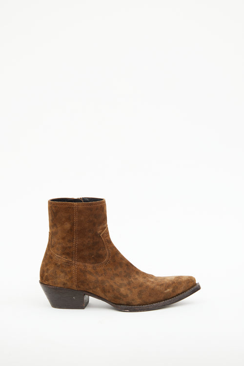 Saint Laurent Lukas Suede Ankle Boot