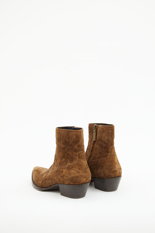 Saint Laurent Lukas Suede Ankle Boot