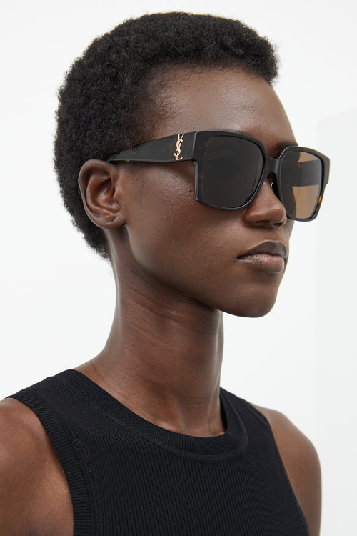 Saint Laurent Brown SLM9N003 Square Sunglasses