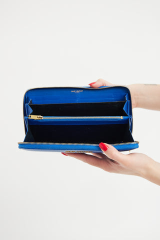 Royal Blue Zip Wallet