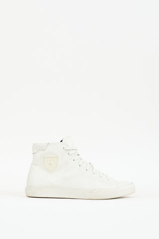 Saint Laurent White Leather Bedford Patch Sneaker