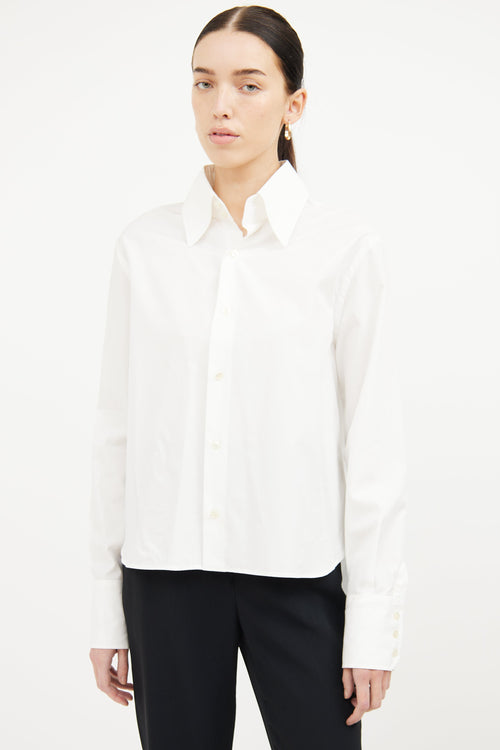 Saint Laurent White Cotton Dress Shirt