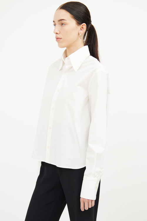 Saint Laurent White Cotton Dress Shirt