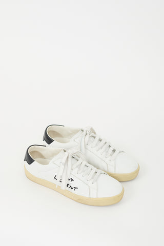 Saint Laurent White Leather Court Classic Sneaker