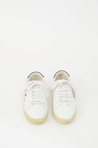 Saint Laurent White Leather Court Classic Sneaker