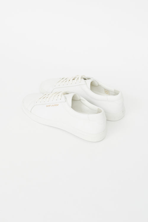 Saint Laurent White Andy Leather Sneaker