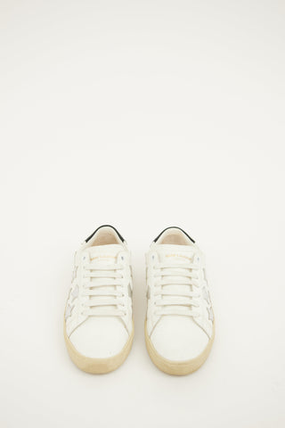 Saint Laurent White Court Classic Star Sneaker