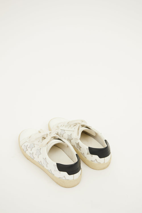 Saint Laurent White Court Classic Star Sneaker