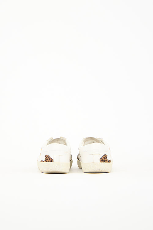 Saint Laurent White Leather Palm Tree Court Sneaker