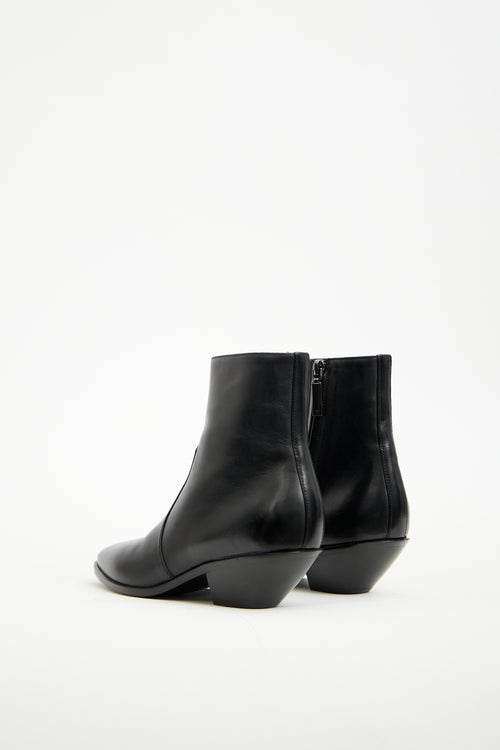 Saint Laurent Black Leather West Boot