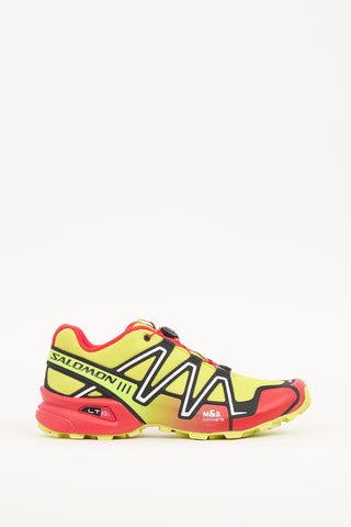 Salomon Yellow 
Red Speedcross 3 Sneaker