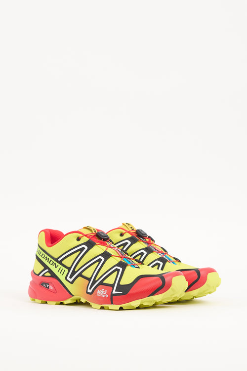 Salomon Yellow 
Red Speedcross 3 Sneaker