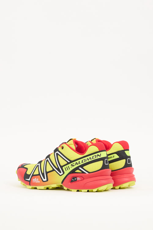 Salomon Yellow 
Red Speedcross 3 Sneaker