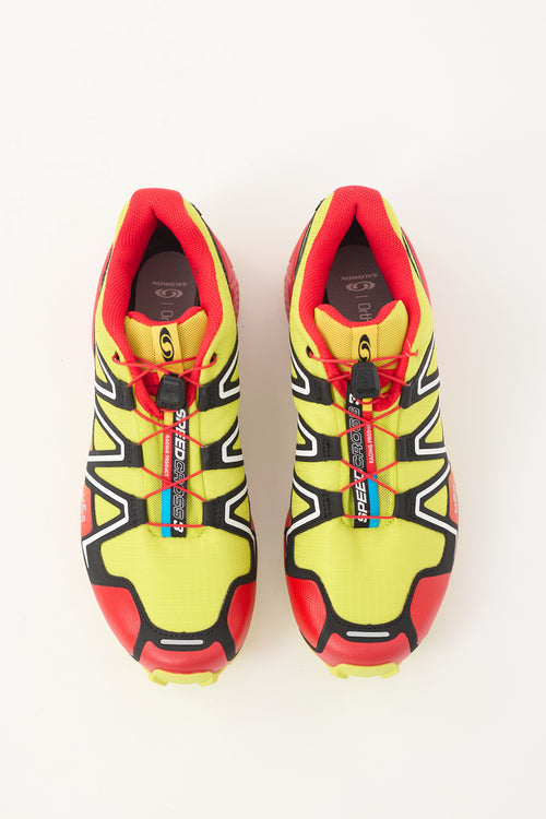 Salomon Yellow 
Red Speedcross 3 Sneaker