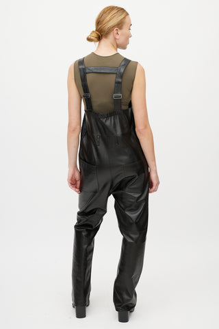 Salvatore Ferragamo Black Leather Overall