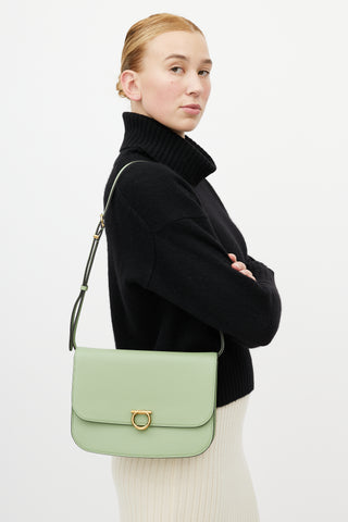 Salvatore Ferragamo Green Hedren Leather Bag