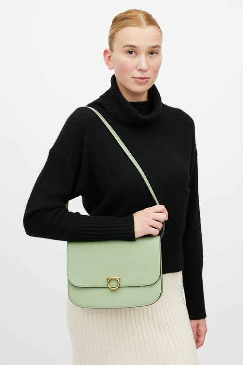 Salvatore Ferragamo Green Hedren Leather Bag