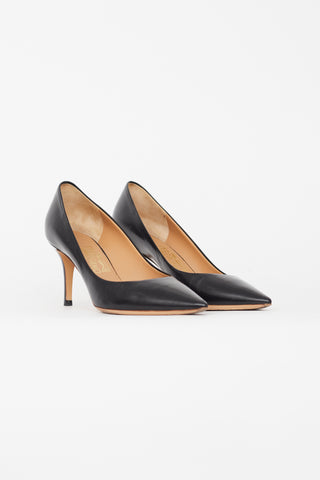 Salvatore Ferragamo Black Pointed Toe Pump