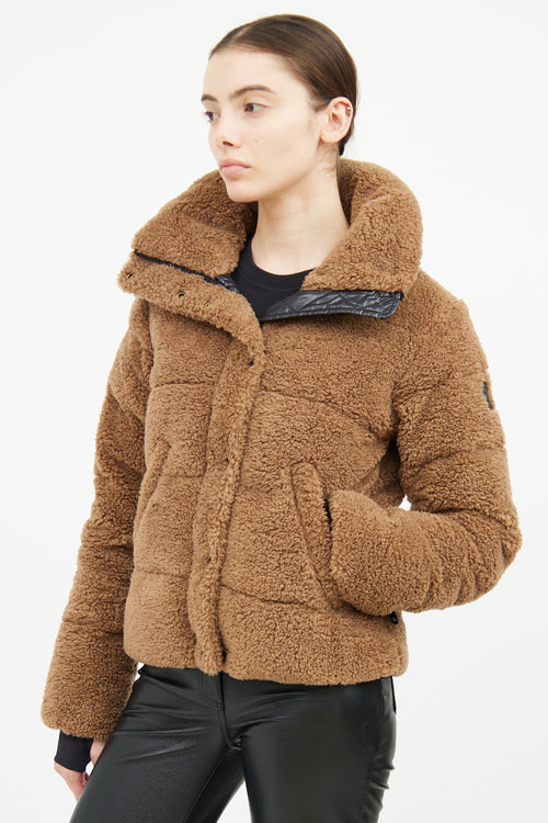 Sam New York Brown Sherpa Hood Jacket