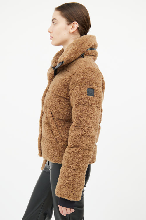 Sam New York Brown Sherpa Hood Jacket