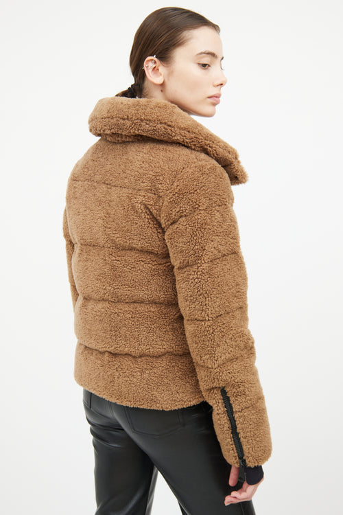 Sam New York Brown Sherpa Hood Jacket