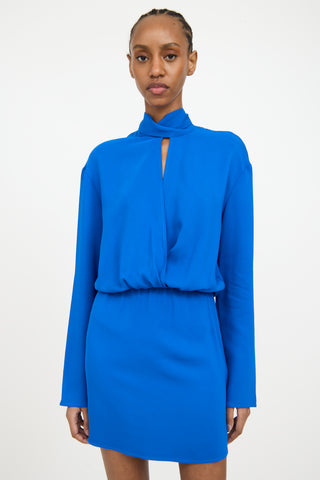 Samsøe Samsøe Blue Tie Midi Dress