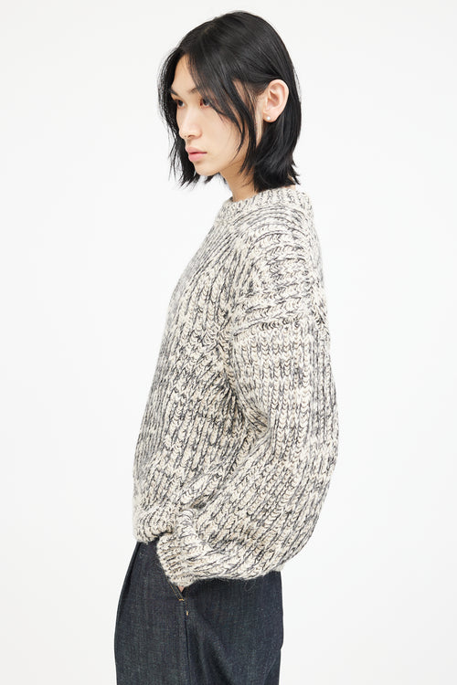 Samsoe Samsoe Cream 
Black Melange Knit Sweater