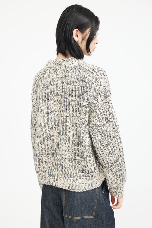 Samsoe Samsoe Cream 
Black Melange Knit Sweater