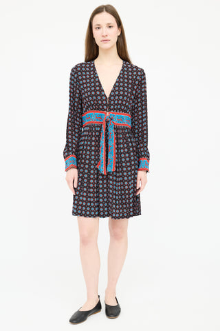 Sandro Geometric Midi Dress