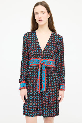 Sandro Geometric Midi Dress