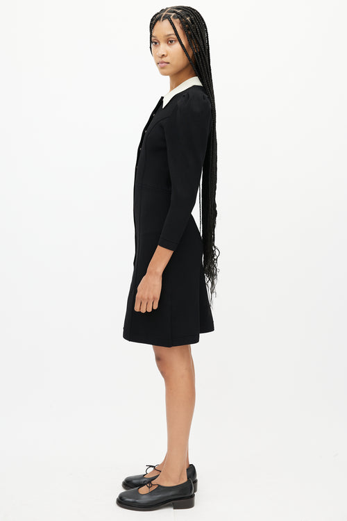 Sandro Black 
White Knit Dress