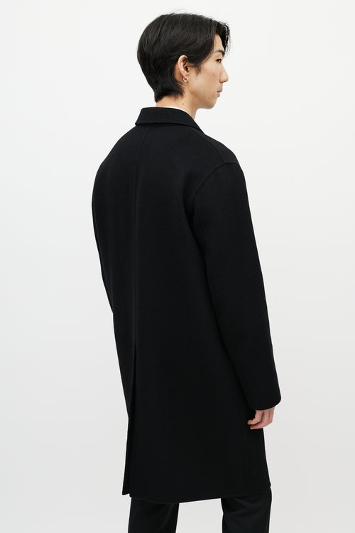 Sandro Black Wool Three Button Coat