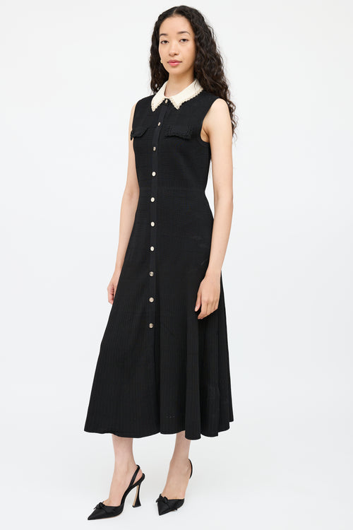 SandroBlack 
White Precieuse Knit Dress