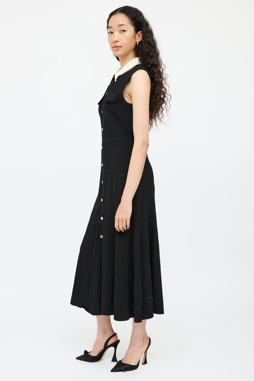 SandroBlack 
White Precieuse Knit Dress