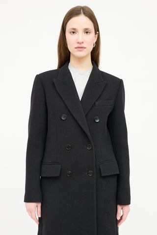 Sandro Wool Double Breasted Coat