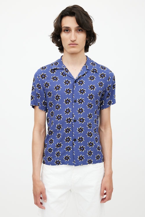 Sandro Blue 
Multicolour Floral Shirt