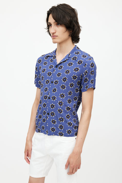 Sandro Blue 
Multicolour Floral Shirt