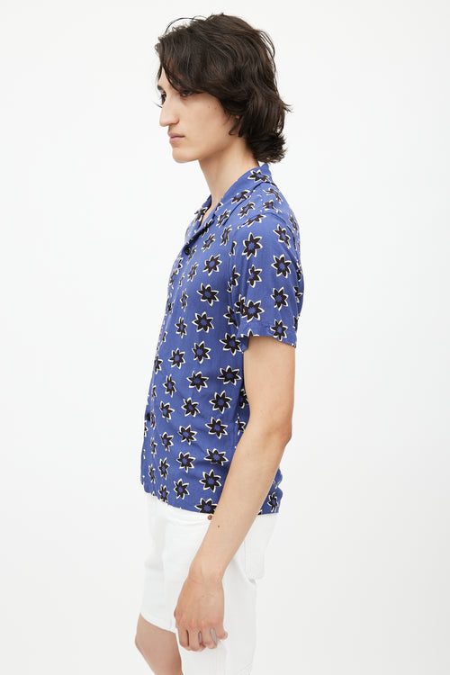 Sandro Blue 
Multicolour Floral Shirt