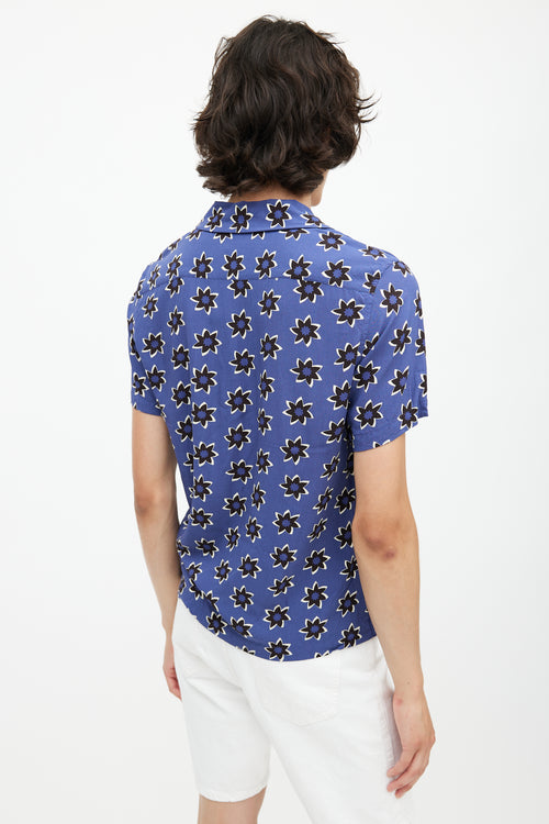 Sandro Blue 
Multicolour Floral Shirt