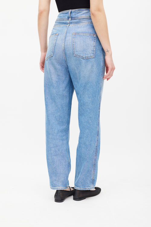 Sandro Medium Wash Pearl Button Jeans