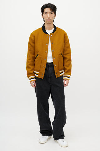 Sandro Brown 
Multicolour Wool Striped Varsity Jacket