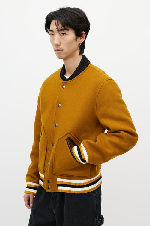 Sandro Brown 
Multicolour Wool Striped Varsity Jacket