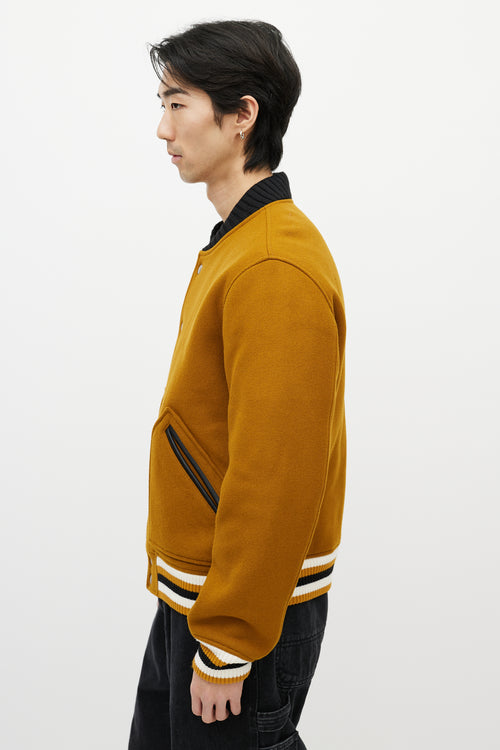 Sandro Brown 
Multicolour Wool Striped Varsity Jacket